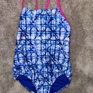 Speedo Kids One Piece - Blue and Pink Pattern